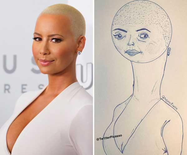 20 Hilariously Accurate Celebrity Portraits By Tw1tter Picasso