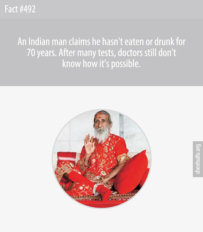 An Indian man claims he hasn't eaten or drunk for 70 years. After many tests, doctors still don't know how it's possible.