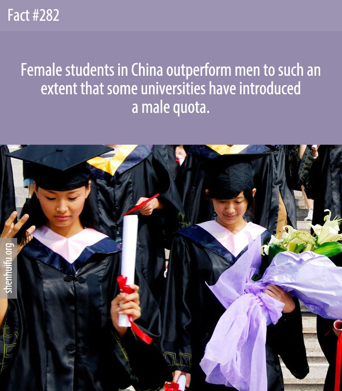 Female students in China outperform men to such an extent that some universities have introduced a male quota.