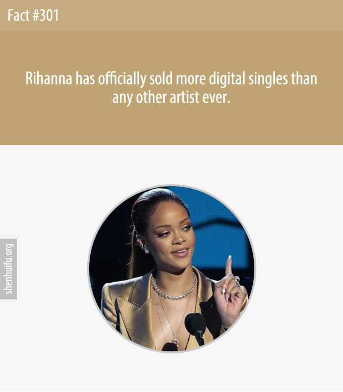 Rihanna has officially sold more digital singles than any other artist ever.