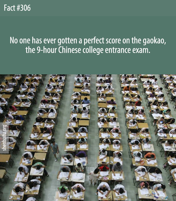 No one has ever gotten a perfect score on the gaokao, the 9-hour Chinese college entrance exam.