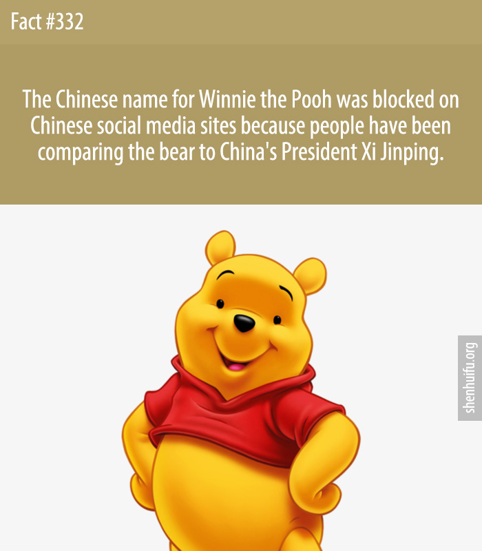 The Chinese name for Winnie the Pooh was blocked on Chinese social media sites because people have been comparing the bear to China's President Xi Jinping.