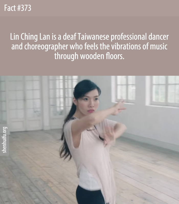 Lin Ching Lan is a deaf Taiwanese professional dancer and choreographer who feels the vibrations of music through wooden floors.