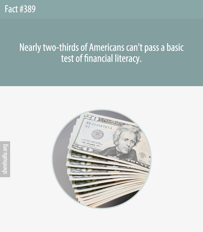 Nearly two-thirds of Americans can't pass a basic test of financial literacy.