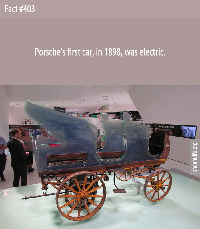 Porsche's first car, in 1898, was electric.