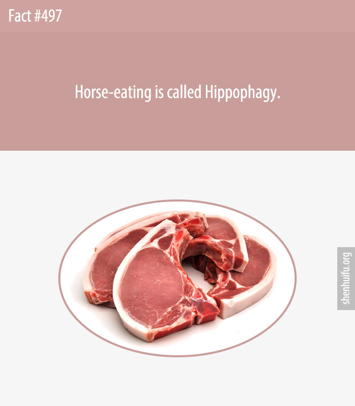 Horse-eating is called Hippophagy.