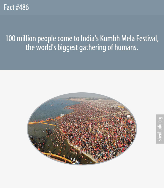 100 million people come to India's Kumbh Mela Festival, the world's biggest gathering of humans.