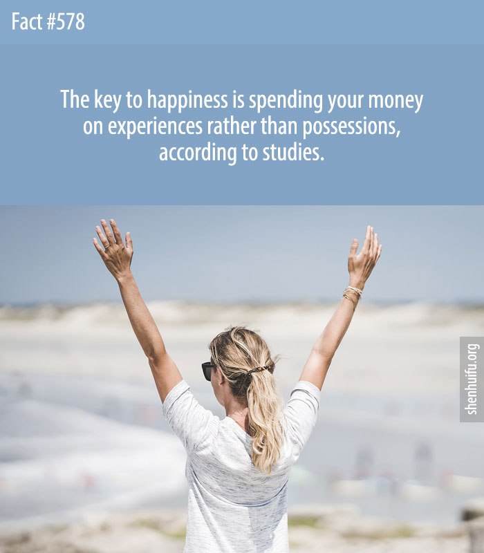 The key to happiness is spending your money on experiences rather than possessions, according to studies.