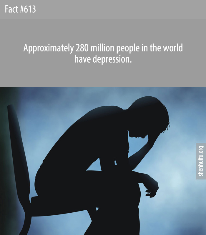 Approximately 280 million people in the world have depression.