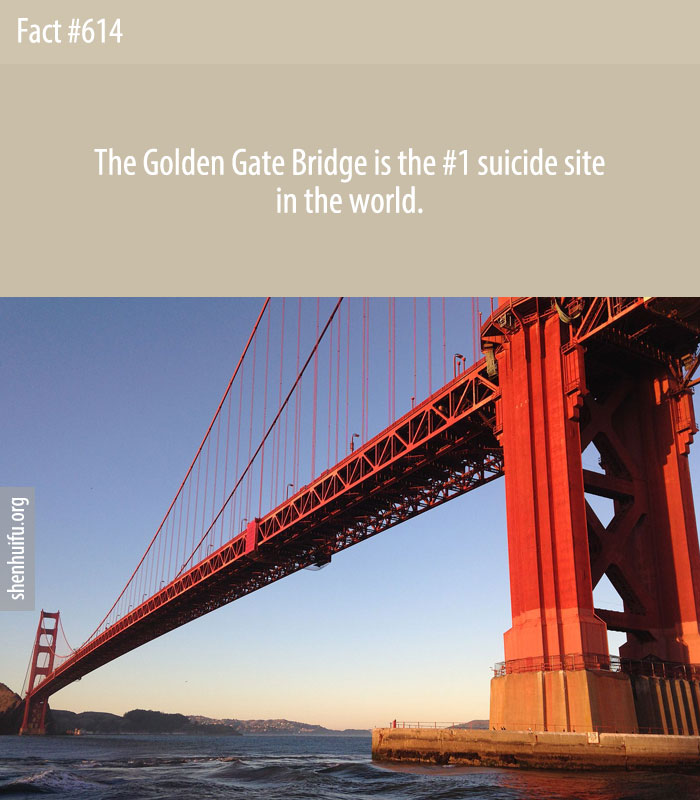 The Golden Gate Bridge is the #1 suicide site in the world.