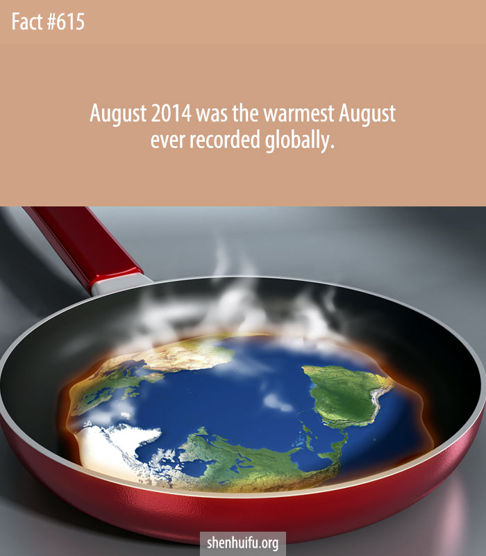 August 2014 was the warmest August ever recorded globally.