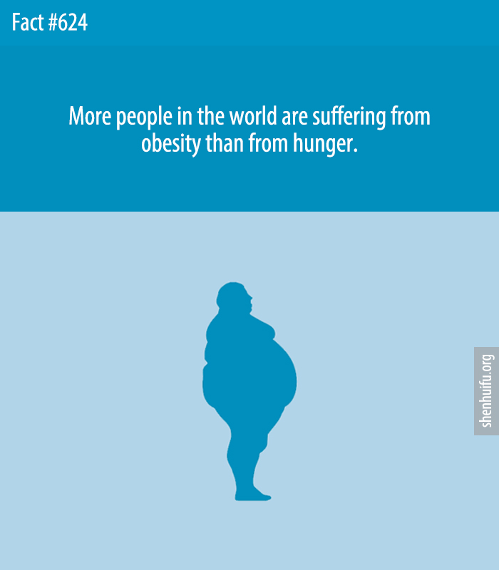 More people in the world are suffering from obesity than from hunger.