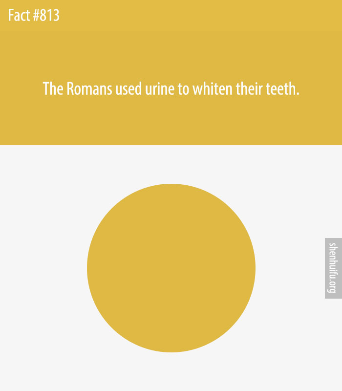 The Romans used urine to whiten their teeth.
