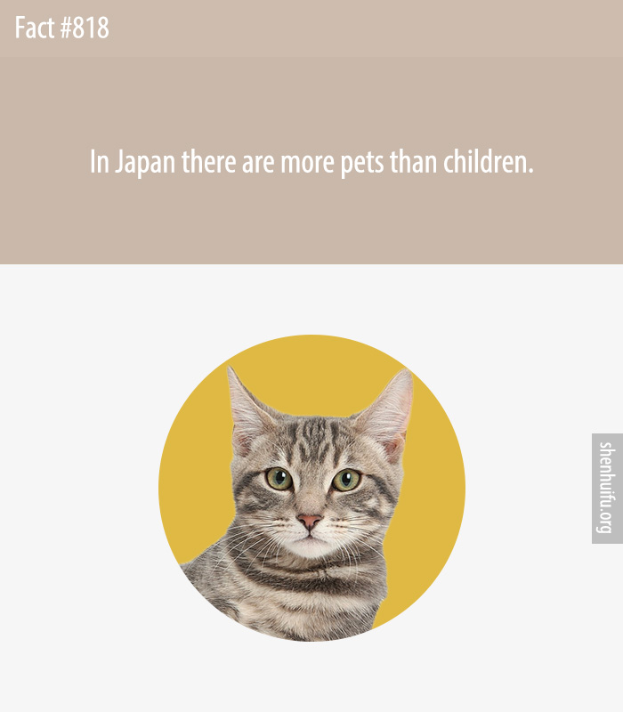 In Japan there are more pets than children.