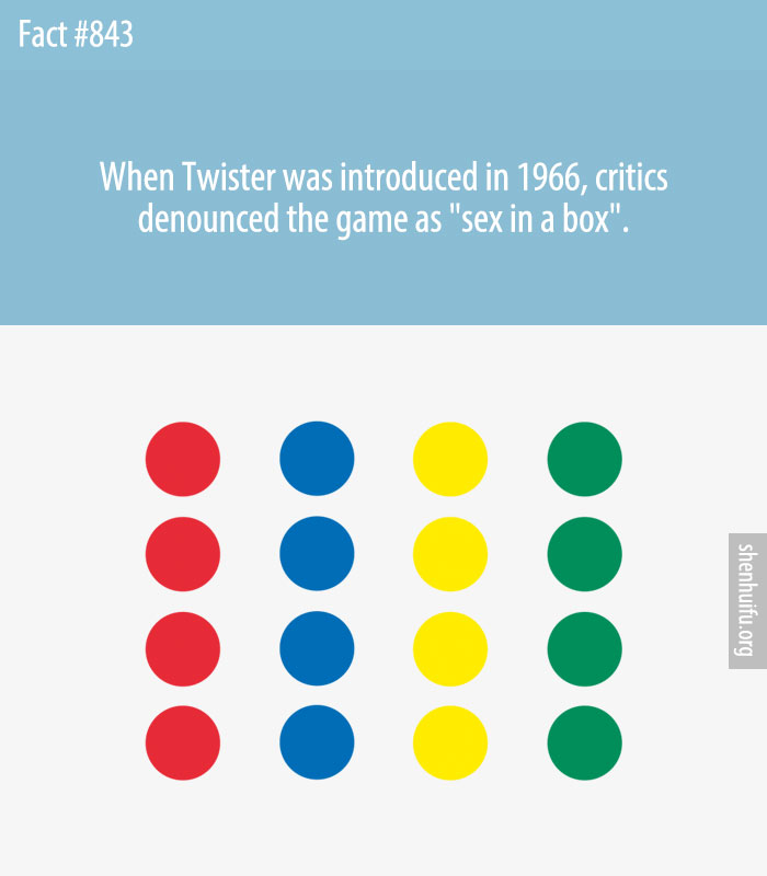 When Twister was introduced in 1966, critics denounced the game as 'sex in a box'.