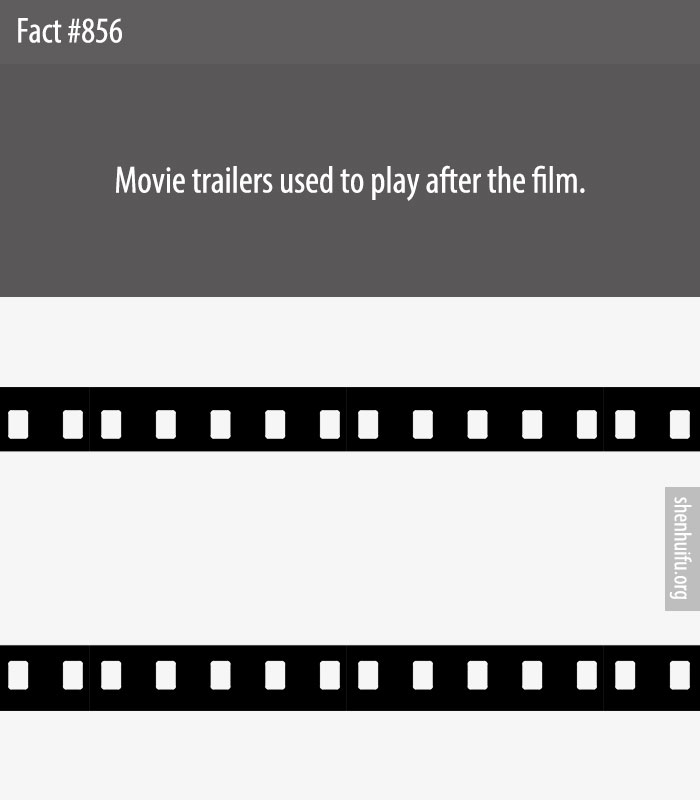 Movie trailers used to play after the film.