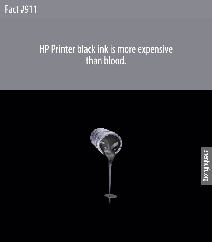 HP Printer black ink is more expensive than blood.