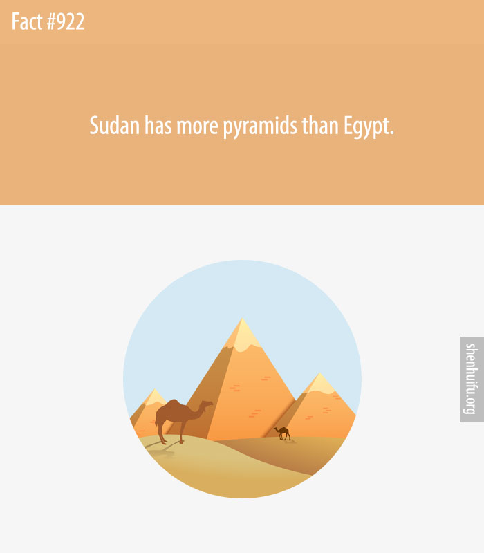 Sudan has more pyramids than Egypt.