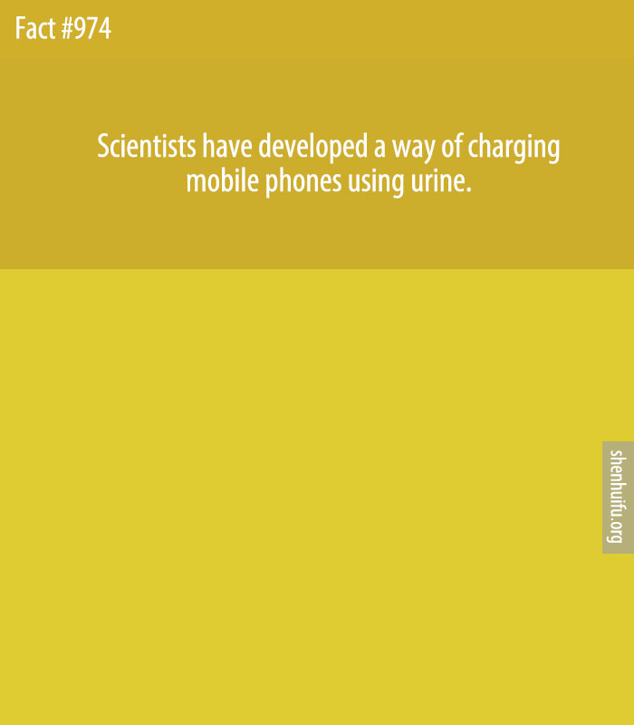Scientists have developed a way of charging mobile phones using urine.
