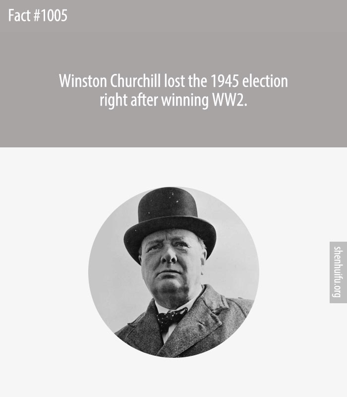 Winston Churchill lost the 1945 election right after winning WW2.