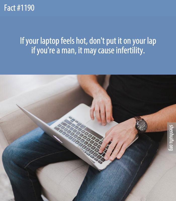 If your laptop feels hot, don't put it on your lap if you're a man, it may cause infertility.