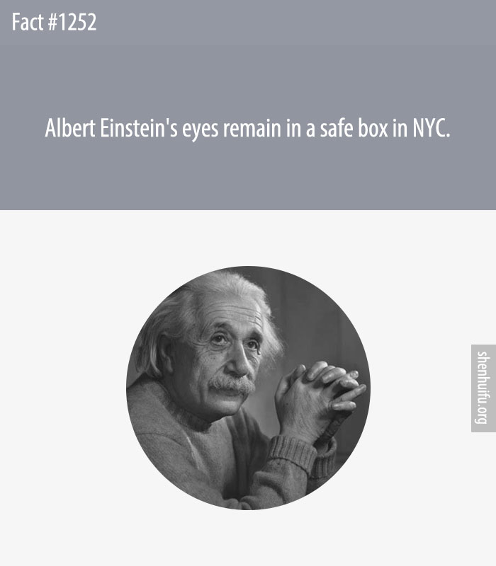 Albert Einstein's eyes remain in a safe box in NYC.