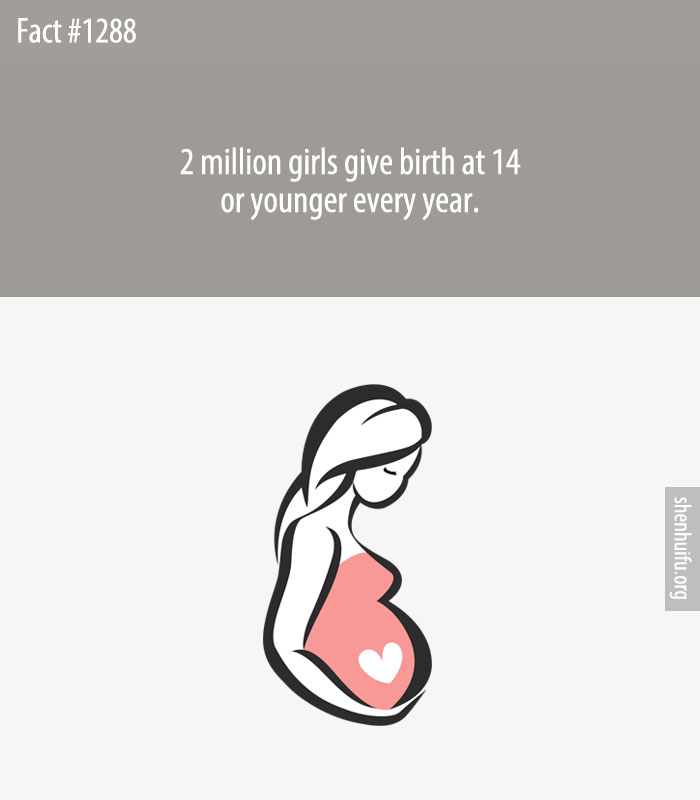 2 million girls give birth at 14 or younger every year.