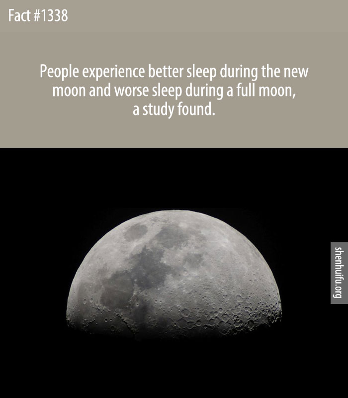 People experience better sleep during the new moon and worse sleep during a full moon, a study found.