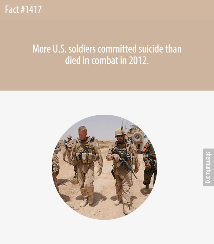 More U.S. soldiers committed suicide than died in combat in 2012.