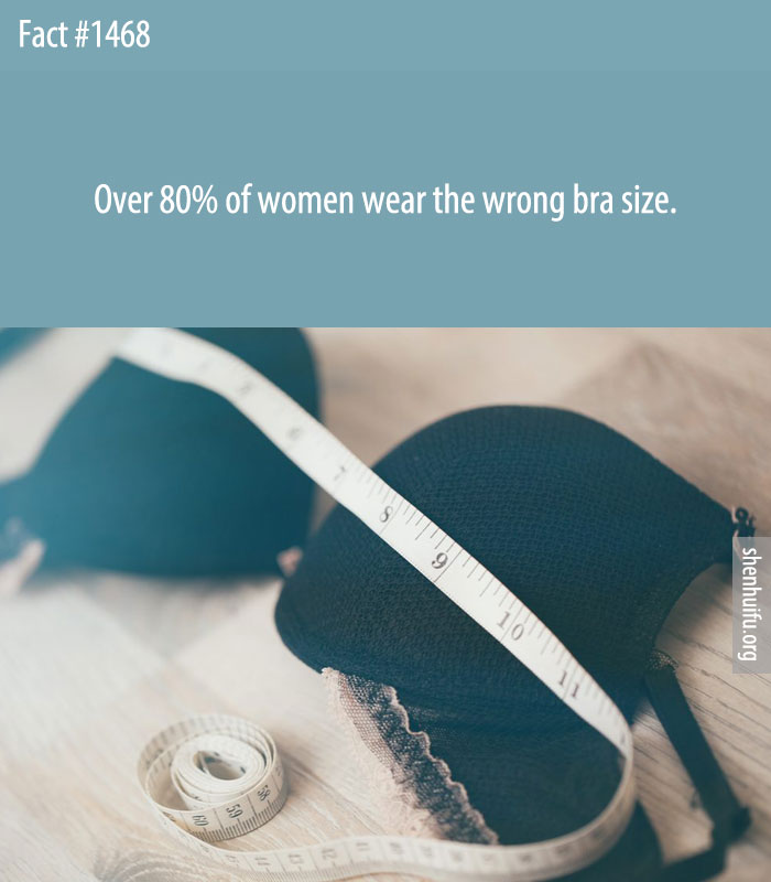 Over 80% of women wear the wrong bra size.