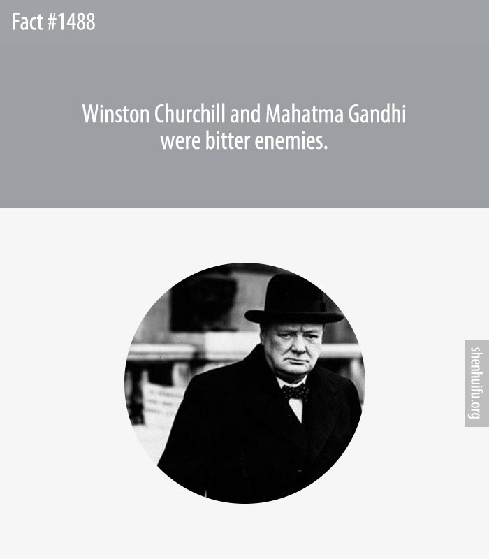 Winston Churchill and Mahatma Gandhi were bitter enemies.