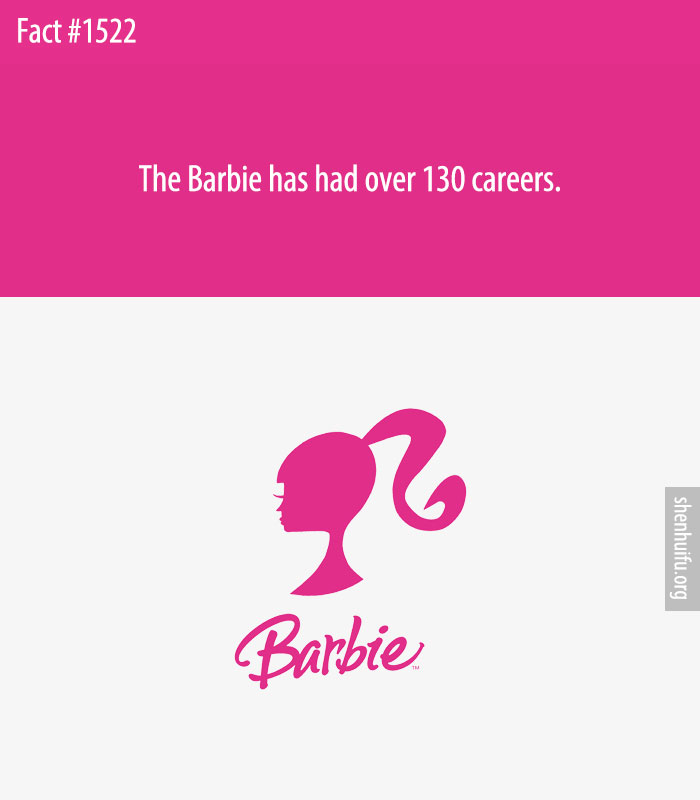 The Barbie has had over 130 careers.