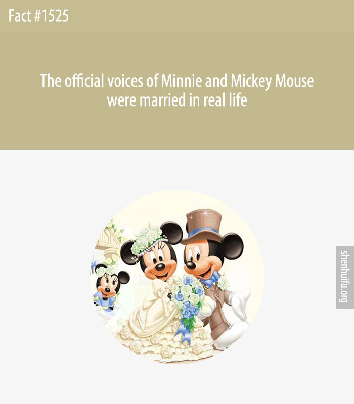 The official voices of Minnie and Mickey Mouse were married in real life