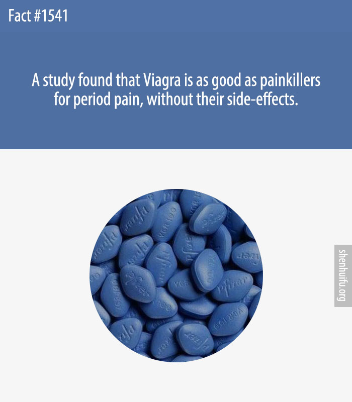 A study found that Viagra is as good as painkillers for period pain, without their side-effects.