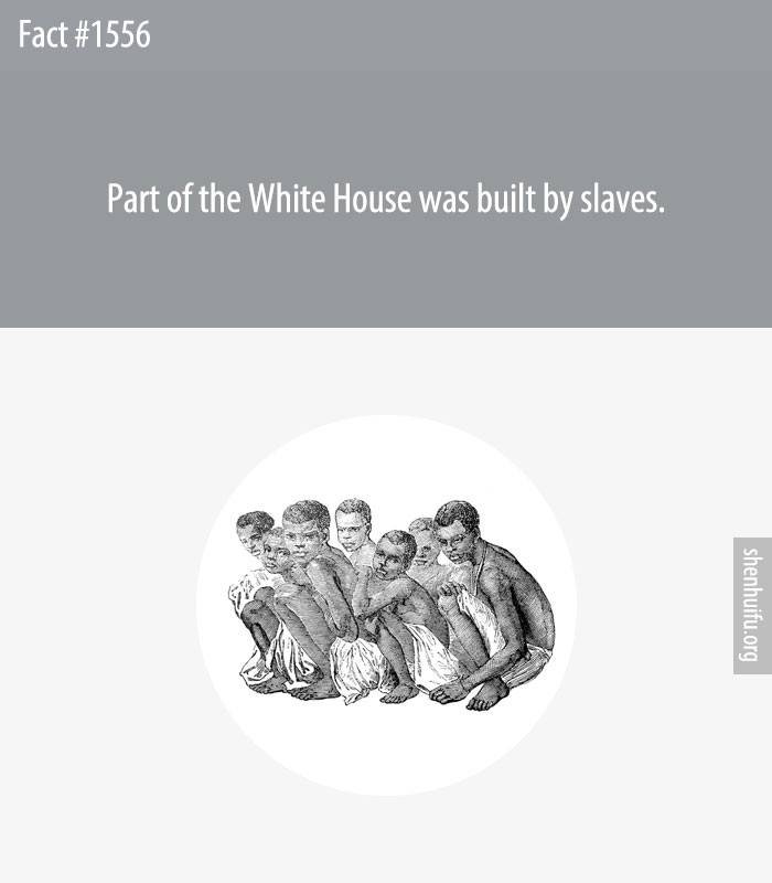 Part of the White House was built by slaves.
