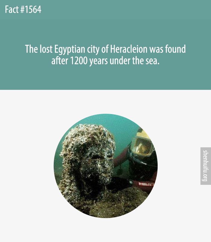 The lost Egyptian city of Heracleion was found after 1200 years under the sea.
