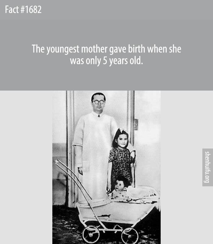 The youngest mother gave birth when she was only 5 years old.