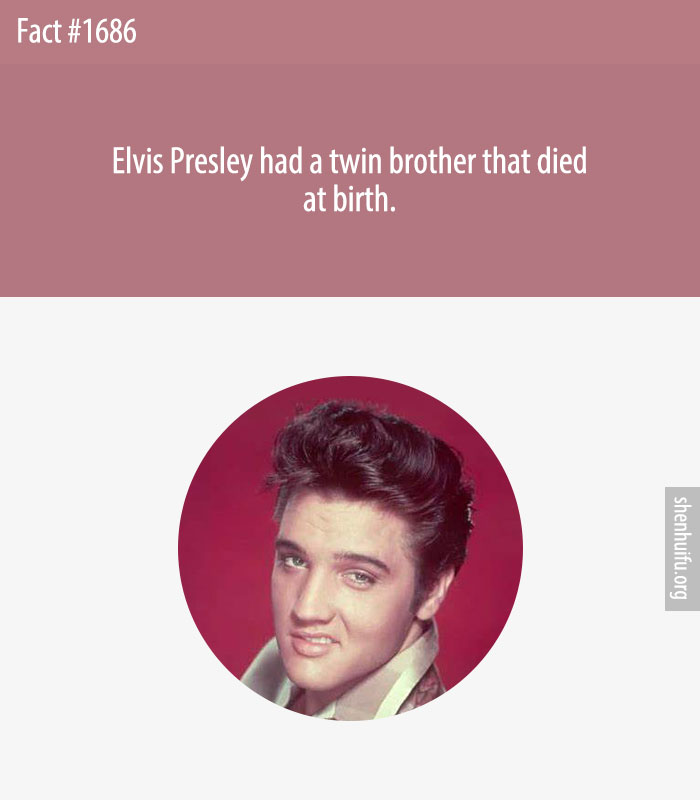 Elvis Presley had a twin brother that died at birth.