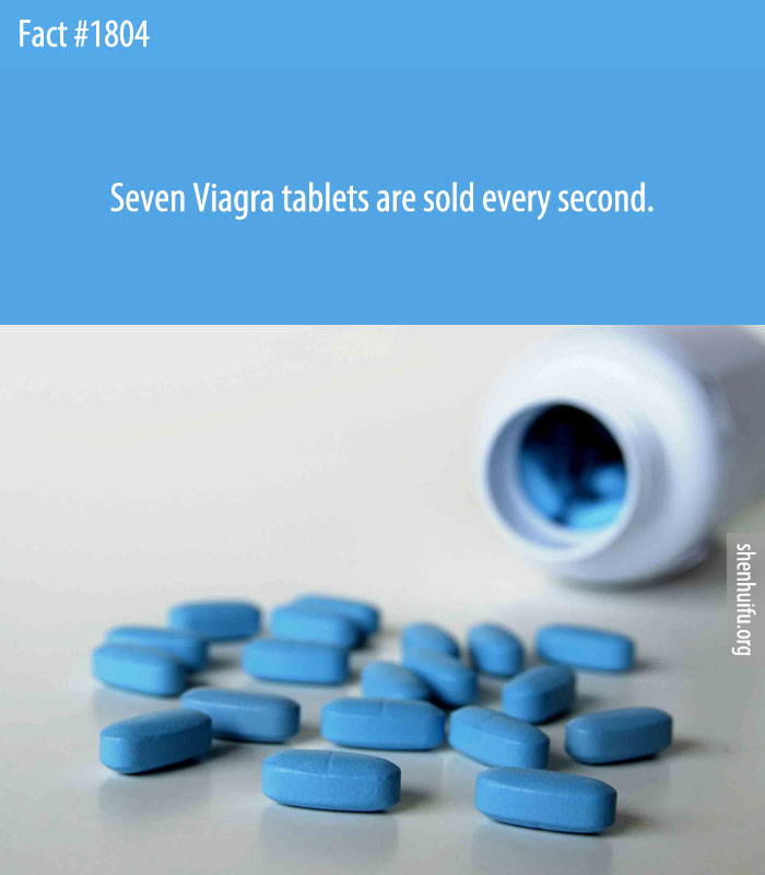 Seven Viagra tablets are sold every second.