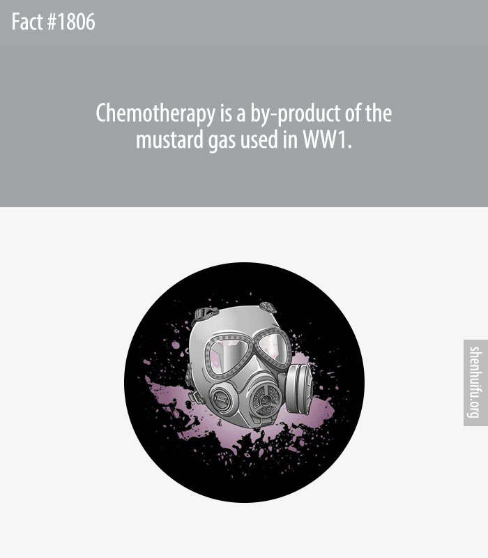 Chemotherapy is a by-product of the mustard gas used in WW1.