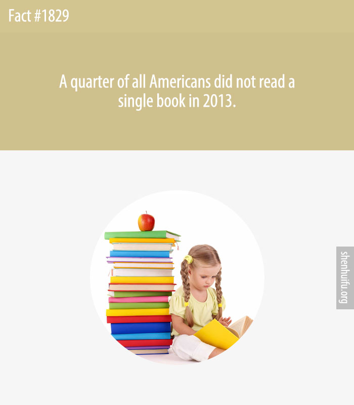 A quarter of all Americans did not read a single book in 2013.
