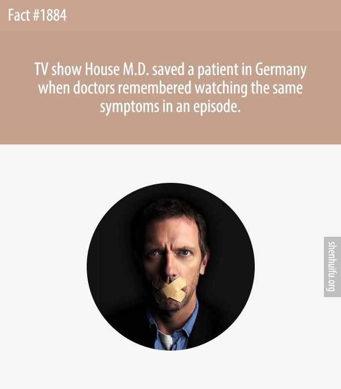 TV show House M.D. saved a patient in Germany when doctors remembered watching the same symptoms in an episode.