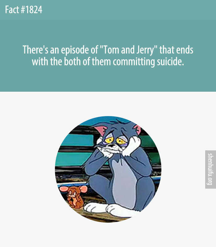 There's an episode of 'Tom and Jerry' that ends with the both of them committing suicide.